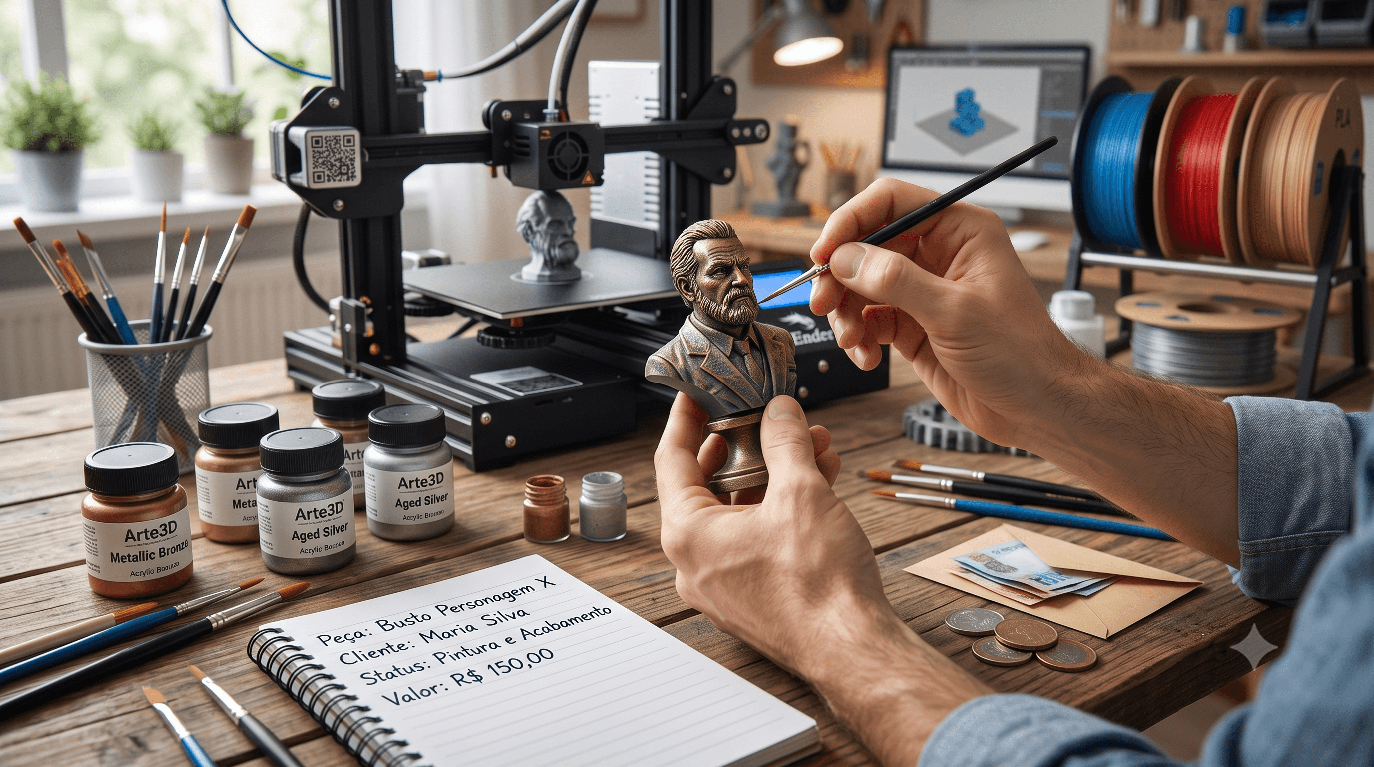 Renda extra com impressora 3D, ganhar dinheiro com impressão 3D, mercado de impressão 3D, negócio em casa.